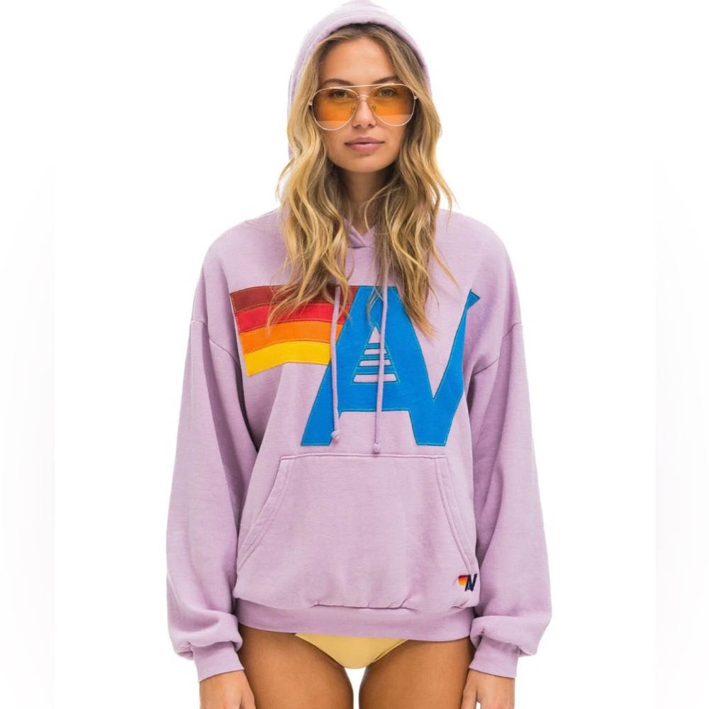 Aviator Nation Logo stitch relaxed hoodie